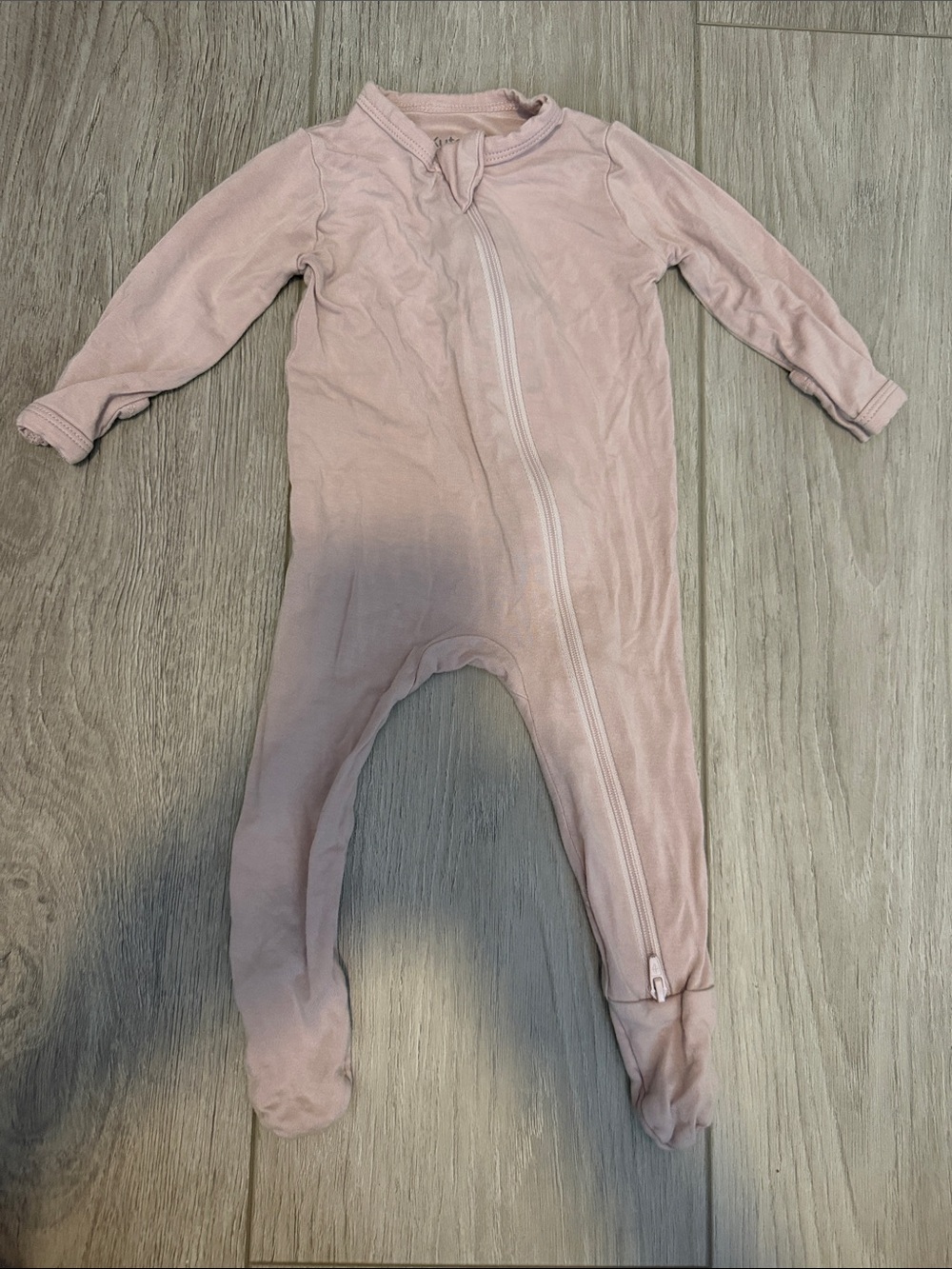 Kyte BABY Light Pink Zip Footed One-Piece